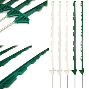 Valla de cercado eléctrica, poste de plástico polivinílico, color blanco, 120cm - Product Image 1
