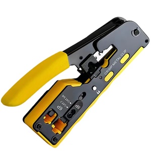 Kit de Ferramentas de Crimpagem RJ45 com Testador, Crimpador Pass Through para Ethernet, Ferramenta de Crimpagem RJ45 para Rede Cat5 Cat6 Cat7 - Product Image 1