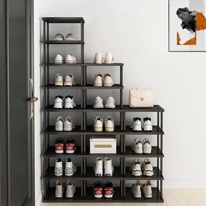 Estante de bambú para zapatos para entrada, armario, puerta de esquina, <span class=keywords><strong>Zapatero</strong></span> Vertical <span class=keywords><strong>estrecho</strong></span> para espacios estrechos, estante para zapatos, almacenamiento de ahorro de espacio - Product Image 2