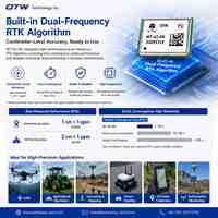 Module GNSS RTK double fréquence OTW WT-62-RK avec chipset XX, précision 1 cm + 1 ppm, NMEA RTCM pour UAV, SIG et suivi de véhicules