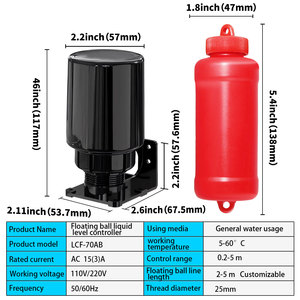 สวิตช์ลอยถังน้ำมีตัวควบคุมระดับน้ำ70AB สวิตช์ลอยเซ็นเซอร์ระดับน้ำที่ปลอดภัยและดีต่อสุขภาพ - Product Image 4