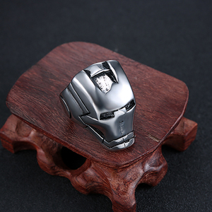 Joyería de acero inoxidable de alta calidad, anillos de Iron Man <span class=keywords><strong>Superman</strong></span> para hombres y niños, marca con logotipo personalizado - Product Image 6