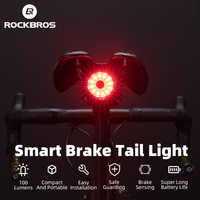 Feu arrière de vélo USB charge sécurité lampe de vélo feu arrière de vélo double support