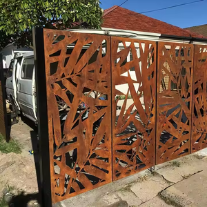 Pantalla de Privacidad con Diseño Art Deco Personalizado, Corte Láser, Paneles de Acero Corten para Mayor Privacidad - Product Image 2