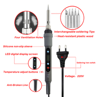 Kit de fer à souder numérique LCD 80W à température réglable pour la réparation électronique