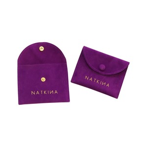 Custom Button <b>Envelope</b> Jewelry <b>Gift</b> Bags Packaging Velvet Pouch Jewelry Bag with logo Custom - Product Image 5