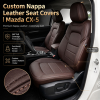 Fundas Universales de Asientos de Coche de Cuero Nappa, Juego Completo para SUV, Sedán, Camioneta, Impermeables, Transpirables, con Logotipo Personalizado, Venta al Por Mayor
