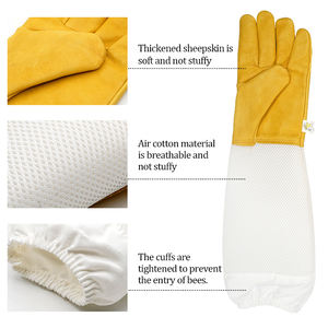 Nuovi Guanti Protettivi per Apicoltura in Morbida Pelle di Pecora, Estensione Manica Bianca Anti-Ape, Prevenzione per Apicoltura - Product Image 4