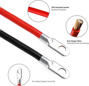 ชุดสายเคเบิลอินเวอร์เตอร์แบตเตอรี่ Cartman 5AWG ขนาด 16 <span class=keywords><strong>นิ้ว</strong></span>, <span class=keywords><strong>สาย</strong></span>ขนาด 4 เกจ x 18 <span class=keywords><strong>นิ้ว</strong></span> (<span class=keywords><strong>1</strong></span> <span class=keywords><strong>สาย</strong></span>บวก และ <span class=keywords><strong>1</strong></span> <span class=keywords><strong>สาย</strong></span>ลบ) สำหรับรถยนต์, รถบรรทุก, รถบ้าน, พลังงานแสงอาทิตย์ - Product Image 3