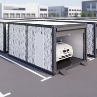 Maison préfabriquée en acier de 20 pieds, bâtiment de bureau préfabriqué de luxe, garage, appartement, école, porte de garage à enroulement rapide