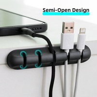 Organisateur de câbles, clips de fixation pour câbles, gestion des câbles USB et de l'alimentation, pour voiture, maison, bureau