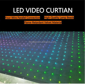 Màu Xanh phát ra LED chiếu sáng trong nhà treo LED lưới màn hình sân khấu rèm và video Backdrop tầm nhìn vải với màu xanh LED chiếu sáng - Product Image 6