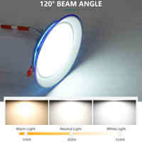 Nouvelle Arrivée - Panneau LED Rond Encastré Anti-Éblouissement à Boîtier en Aluminium Coloré 9W 18W 24W 36W - Vente Chaude