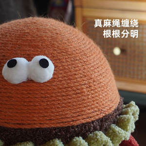 TOLEA Cute Cat Toy New Fun Burger Color Cuerda de cáñamo Columna resistente al desgaste para aliviar el estrés en stock para venta al por mayor - Product Image 3