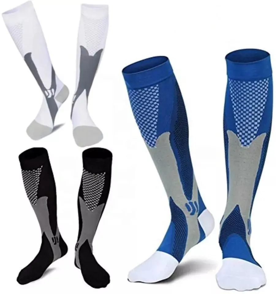 Wholesale High Elastic Breathable Sport Sock Athletic Basketball Compression Football Long Socks Stockings
