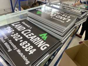 لافتات معدنية مخصصة مقاومة للماء والأشعة فوق البنفسجية على شكل حرف H مع لوح بلاستيكي فارغ مموج للحدائق والساحات - Product Image 4