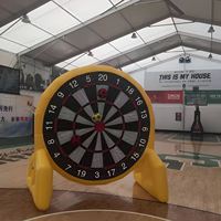 Jeu de fléchettes géant gonflable de football, fourni par l'usine, avec ballons de football adhésifs en PVC pour fêtes en plein air, jardins et carnavals