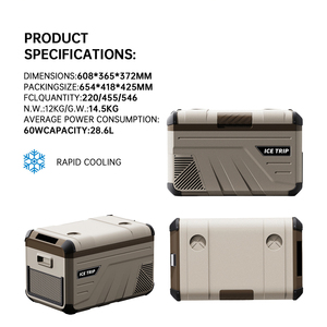 Compressor <b>Cooler</b> <b>Box</b> Outdoor Home Car Fridge Portable Camping 12V Refrigerator for 12V Compressor Refrigerator for Car - Product Image 4