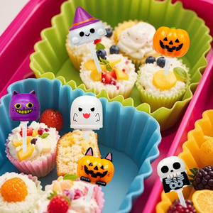 Palillos de Comida con Forma de Calabaza Fantasma de Halloween, Diseño de Dibujos Animados, para Fiestas Escolares y Bento - Product Image 2