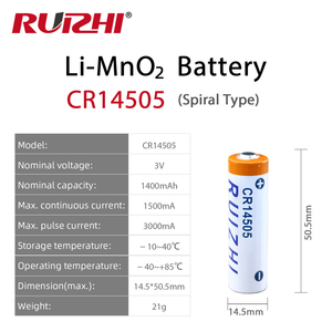 Cr14505 AA 3V 1400mAh Li-MnO2 <span class=keywords><strong>lithium</strong></span> pin số lượng lớn gói khay cung cấp mẫu cho đồng hồ thông minh - Product Image 3