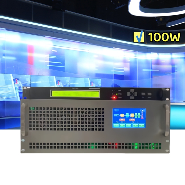 100W Ultra-Durable UHF/VHF Digital TV Transmitter | Full Compliance with DVB-T/T2, ATSC, ISDB-T, DTMB