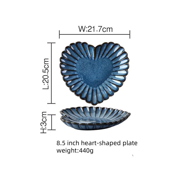 8.5 inches heart shape Plate