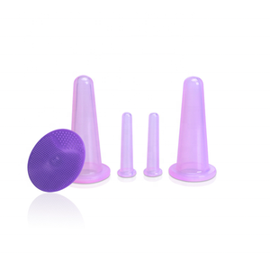 Medizinische Klasse 1 Silica Gel 4 teile/satz Gesichts Schröpfen Therapie <span class=keywords><strong>Set</strong></span> Cellulite Cups für Gesicht Augen Behandlung Chinesische Medizin - Product Image 2