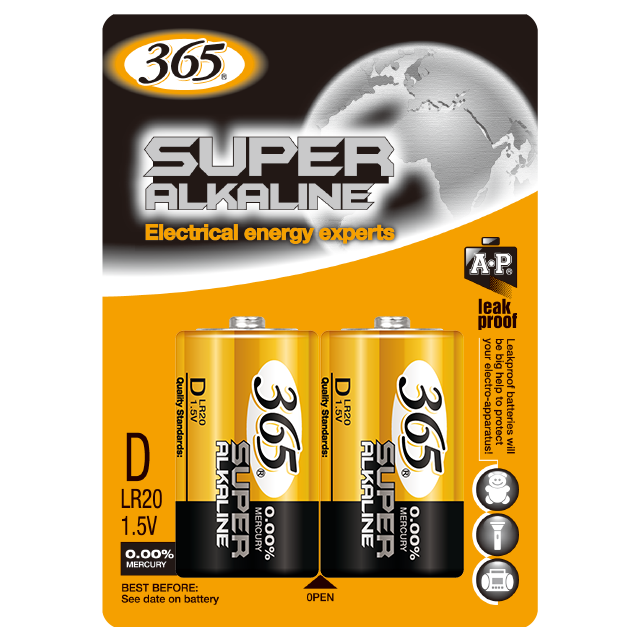 Factory Directly Wholesale 1.5v D Size Dry Cell Lr20 Am1 Alkaline Battery for Flashlight