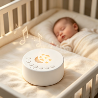 18 types de musique apaisante, design étoile et lune, batterie portable, utilisation à domicile et en voyage, lumière de nuit RGB, haut-parleur de son pour le sommeil, pour bébé et adulte
