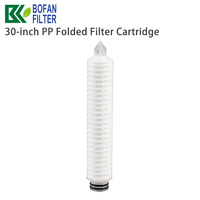 Nouvelle cartouche filtrante plissée Bofan de 69 mm de diamètre, filtration liquide de haute précision pour l'industrie chimique, la peinture, l'encre et les produits chimiques