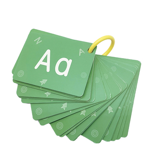 Tùy Chỉnh In Giáo Dục Trẻ Em Nói Từ Thẻ Flash Học Tập Thẻ Đồ Chơi Bán Buôn Bảng Chữ Cái Màu Xanh Lá Cây Bộ Nhớ Học Tập Thẻ - Product Image 4