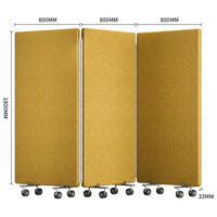 Cloisons acoustiques de bureau ASTM E84 Classe A ASTM C423, séparateurs de pièce en polyester pour l'Europe et l'Amérique avec roulettes