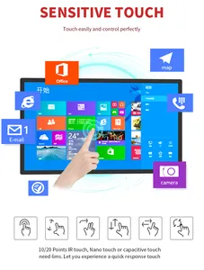Painel touch screen infravermelho/capacitivo, 1080p 4k, 32 42, 50, 55, 65 polegadas, tela sensível ao toque, monitor interativo