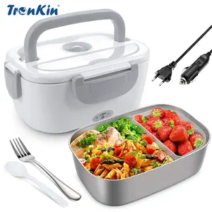 Tronkin Portable Electric Lunch Box Stainless Steel Electronic Thermal Lunch Box Electro Lunch Box For Car Home