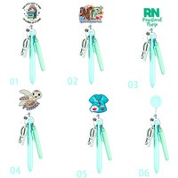 Marqueur permanent stylo à bille lumière pliable ciseaux lampe de poche LED infirmière accessoires rétractable Badge bobine infirmière stylo ensemble