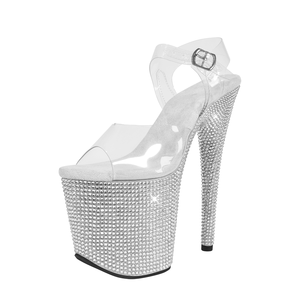 Chaussures de <span class=keywords><strong>danse</strong></span> <span class=keywords><strong>diamant</strong></span>ées de 20 cm, chaussures de <span class=keywords><strong>danse</strong></span>, talons hauts, chaussures de <span class=keywords><strong>danse</strong></span> de salon, sandales - Product Image 2