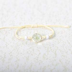 Bebeğin nefes ebedi çiçek reçine bilezikler ayarlanabilir halat kuru preslenmiş çiçek bileklik boncuk bilezik kadın kızlar için hediye - Product Image 6