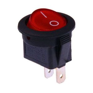 Single <b>Pole</b> Rocker Switch Red 16A 250V AC On Off Indicator <b>Light</b> - Product Image 1