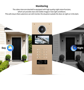 Sistema de Videoportero <span class=keywords><strong>para</strong></span> Múltiples Apartamentos, Monitor Interior HD IPS de 7 Pulgadas, Conjunto de Seguridad <span class=keywords><strong>para</strong></span> el Hogar, Adecuado <span class=keywords><strong>para</strong></span> Apartamentos, Villas y Edificios de Oficinas - Product Image 3