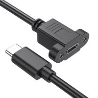 Câble d'extension USB-C 3.1 mâle-femelle pour station d'accueil avec vis de fixation