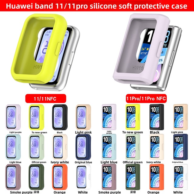 Silicone Protective Case Compatible with Smart Band 11 / 11 Pro Soft Skin-Friendly Wear-Resistant Shockproof Cover