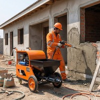 Machine à plâtrer les murs automatique, pulvérisateur de mortier de ciment 380V 4kw pour le revêtement intérieur et extérieur