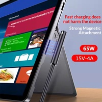Adaptateur d'alimentation pour ordinateur portable 65W 15V4A, connexion magnétique USB, charge pour Microsoft Surface Pro 3/4/5/6/7/x/book/go, chargeur de téléphone