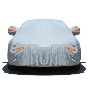 Housse de protection contre la grêle de Garage pour l'extérieur Film PE housse de voiture taille universelle résistant au soleil Anti-poussière imperméable sport argent OEM