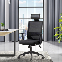 Chaise de bureau exécutive ergonomique moderne et confortable, avec accoudoirs réglables en hauteur, entièrement en maille, inclinable, couleur grise