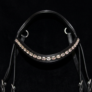 Bridon pour cheval en cuir pleine fleur de qualité supérieure avec boucles réglables de Divine International - Product Image 1