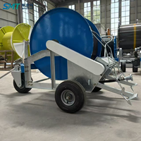 Système d'irrigation par aspersion autopropulsé compact en métal avec pompe, boîte de vitesses, télécommande, économie d'eau automatique, robuste et durable