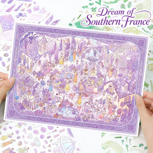 Autocollants 3D Paysage Double Scène à Haute Transparence Effet Mat avec Lignes Auxiliaires pour Scènes Miniatures DIY - Product Image 2