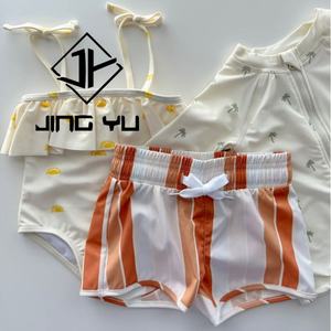 Traje de Baño al por Mayor con Estampado Hawaiano para Niños Pequeños, Traje de Baño, Pantalones Cortos de Baño, OEM Personalizado, Traje de Baño Infantil de Nailon Ecológico - Product Image 4