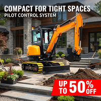 Mini-excavatrice diesel de 1,8 tonne avec système hydraulique EPA, moteur Euro 5, livraison gratuite